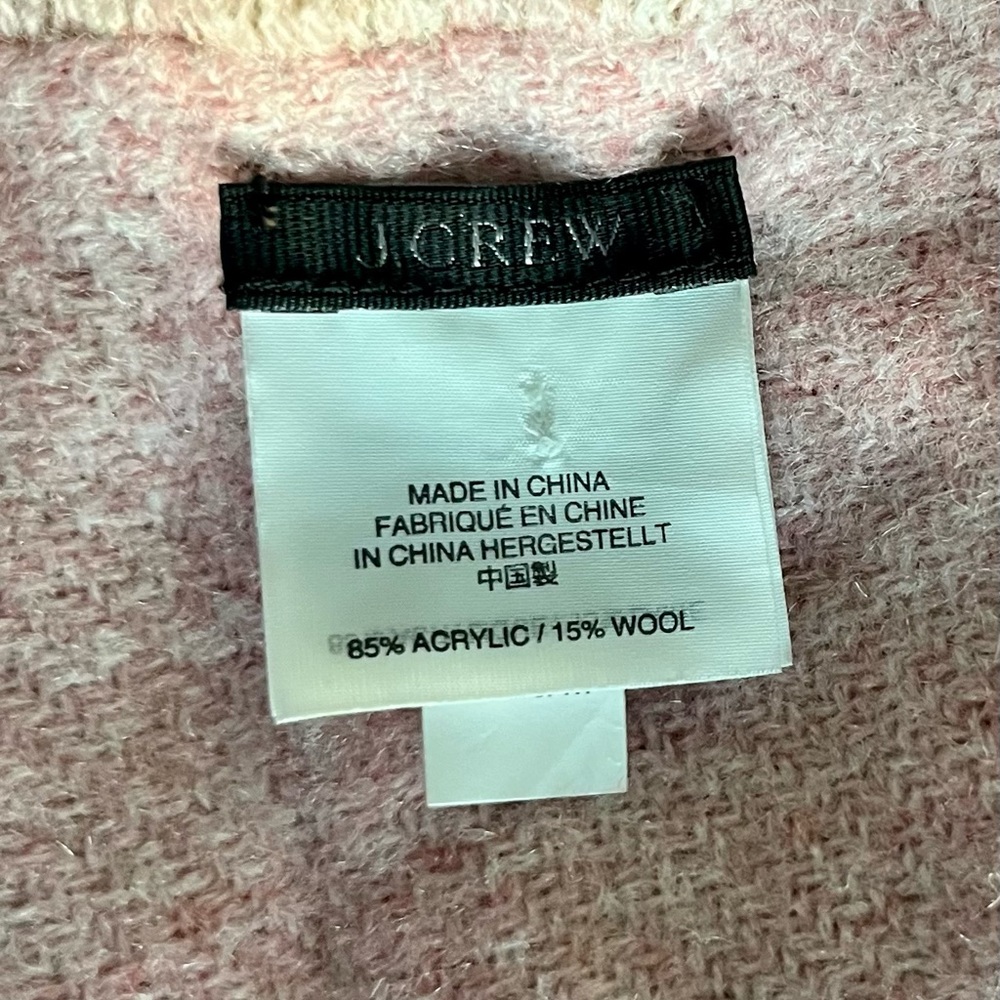 J. Crew Tan and Dusty Pink Reversible Fringe Wrap - Picture 5 of 11